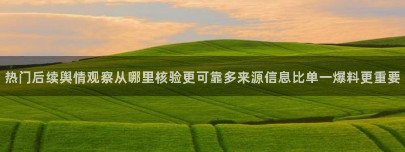 91吃瓜热门热点:热门后续舆情观察从哪里核验更可靠多来源信息比单一爆料更重要
