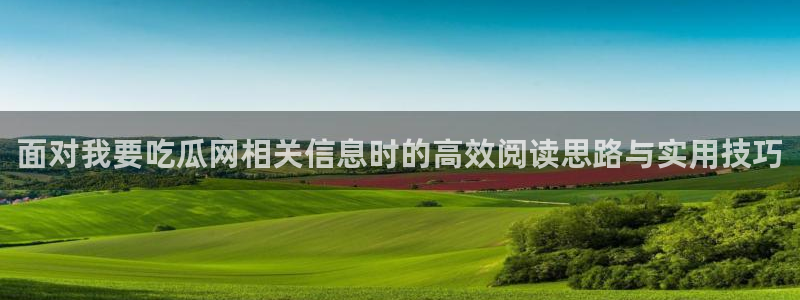 91吃瓜在线观看网站入口:面对我要吃瓜网相关信息时的高效阅读思路与实用技巧