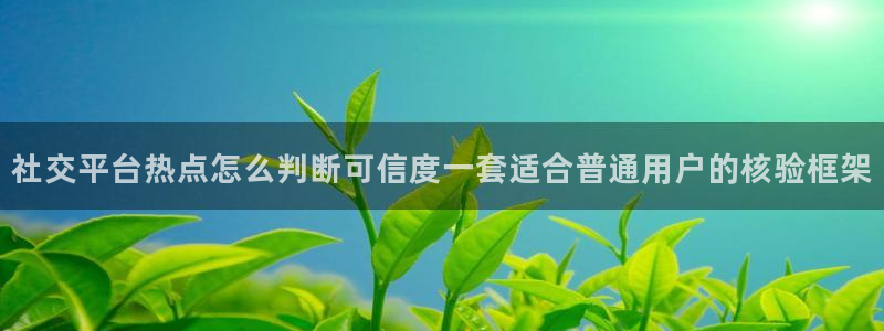 91吃瓜网络事件大全：社交平台热点怎么判断可信度一套适合普通用户的核验框架